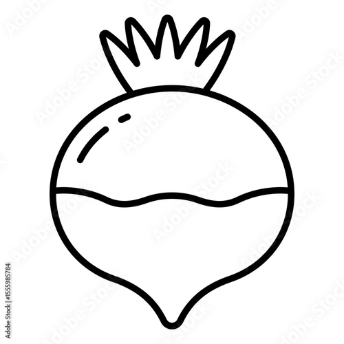 Modern design icon of turnip