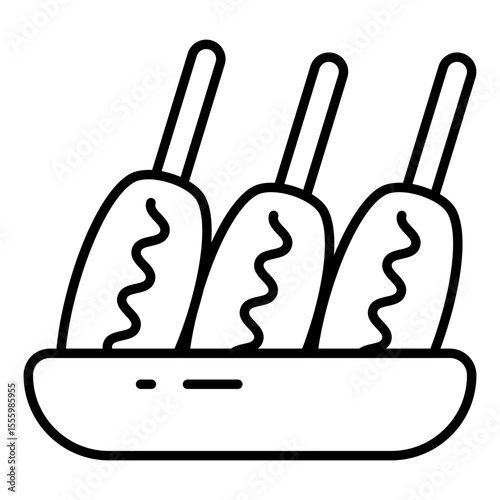 Perfect design icon of corn dogs