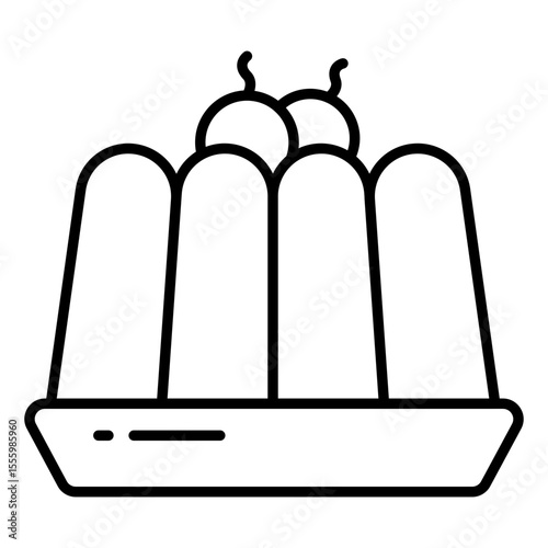 A perfect design icon of jelly cake