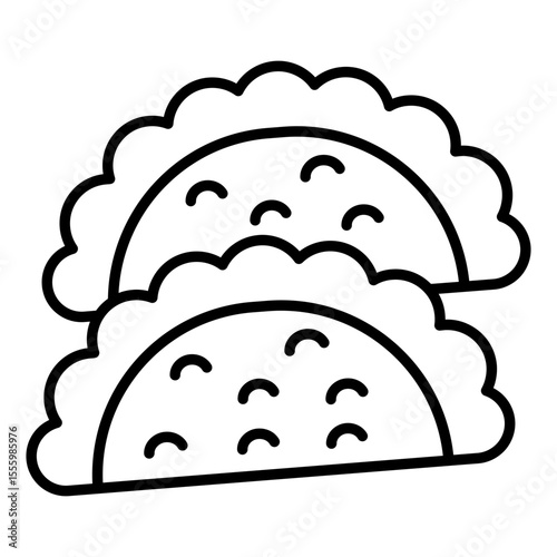 A unique design icon of taco