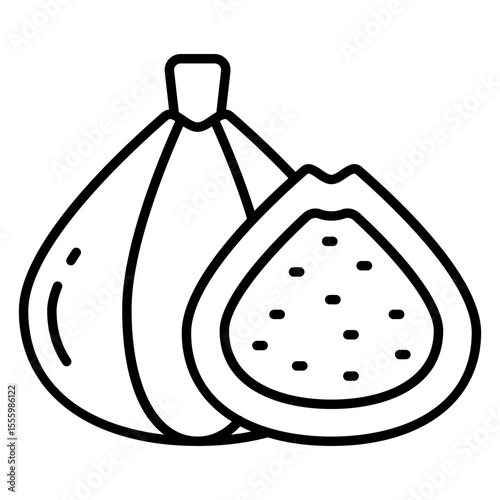 A mouth watering icon of fig fruit