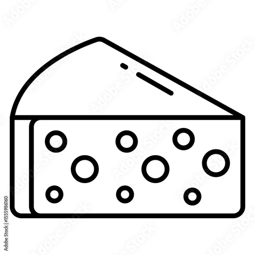An icon design of cheese block