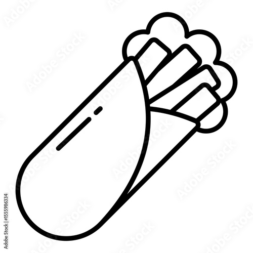 Modern design icon of shawarma