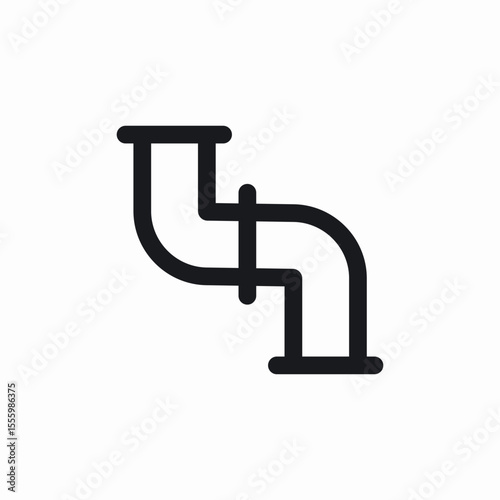 pipe flow icon sign vector