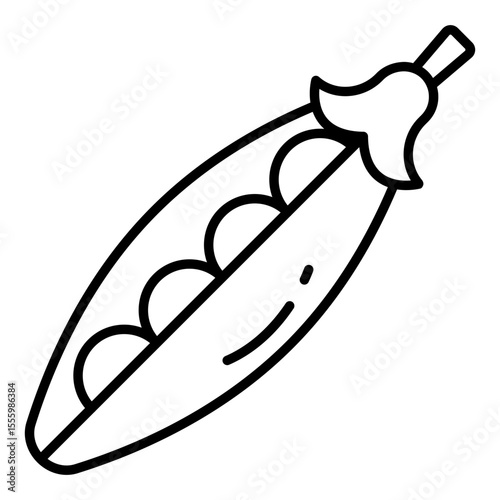 Premium design icon of pea isolated on white