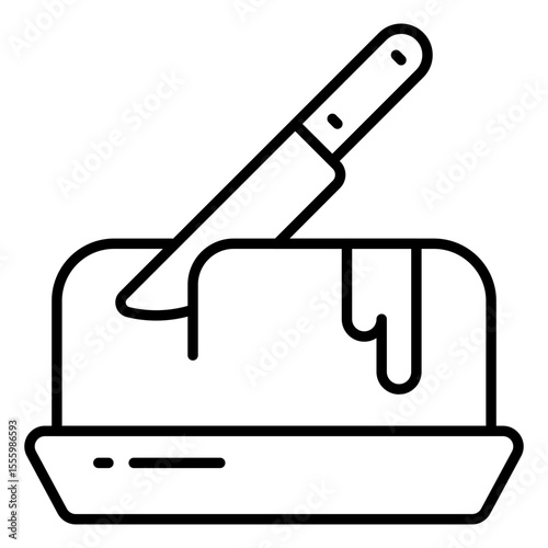 A perfect design icon of cake cutting
