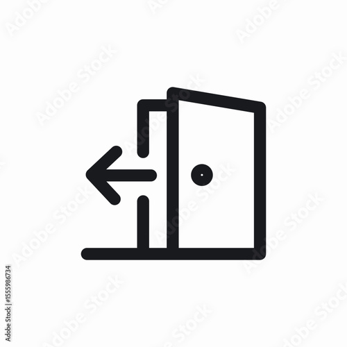 sign out icon sign vector