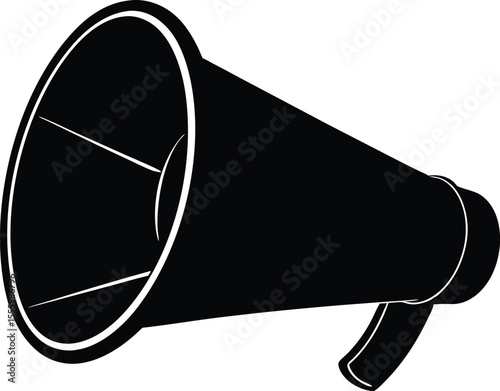hand holding megaphone silhouette,loudspeaker vector illustration