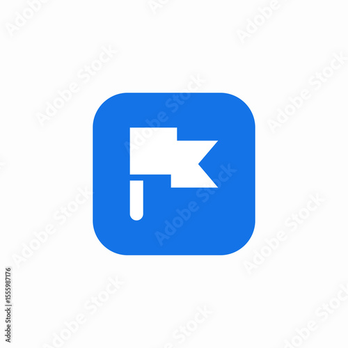 waving flag icon sign vector