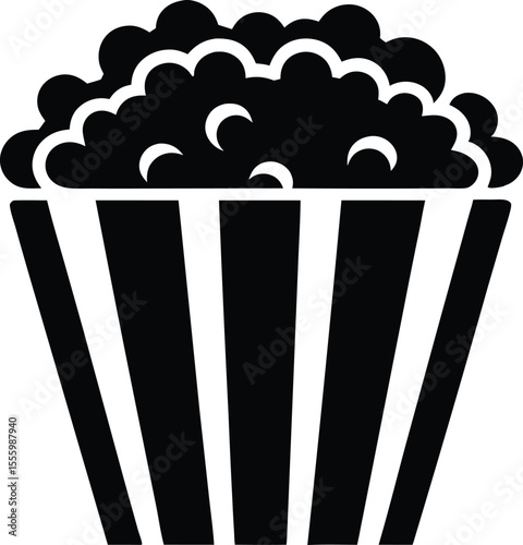 Popcorn icon vector, Popcorn box icon symbol vector illustration