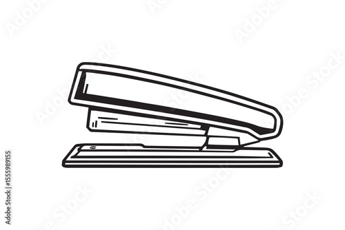 Stapler line art and black color
