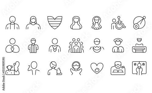 Editable Icons for Social Justice, Equality, and Health