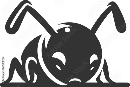 Vector ant silhouette black illustration drawing