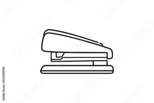 Stapler line art and black color