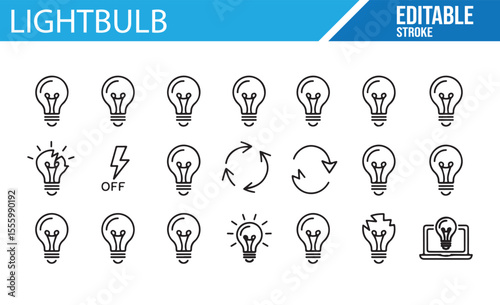 Icons for Innovation, Light, and Energy Efficiency