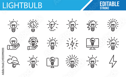 Collection of Editable Energy and Innovation Symbols