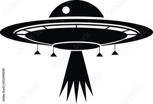 alien flying saucer spaceship silhouette ,spaceship vector,UFO Flying Saucer Silhouette