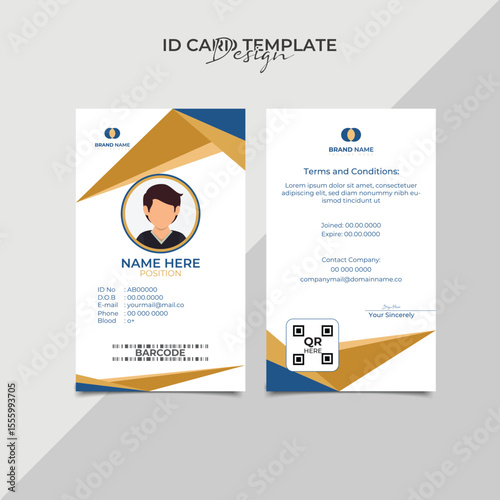 Minimal id cards template style