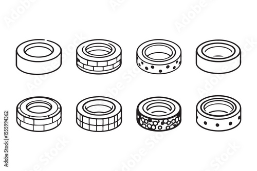 Tape line art and black color
