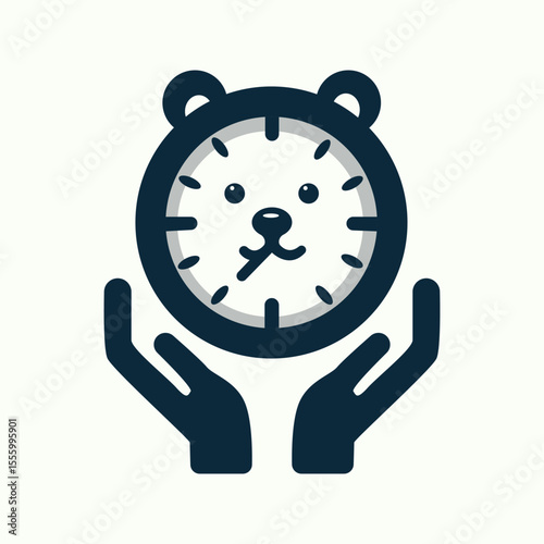 Bear logo minimalist watch simple mascot simple design