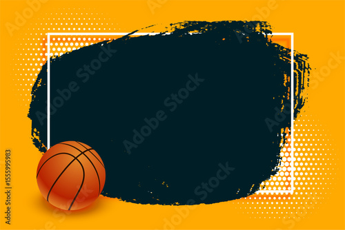 3d basketball championship sporty background with text space vector