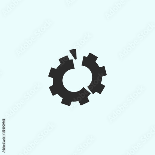 Disruption icon logo flat vector design
