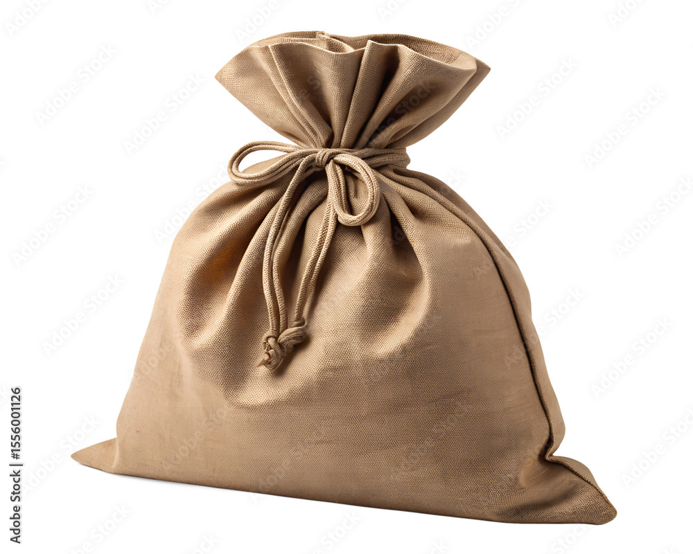 Obraz premium Brown Fabric Drawstring Pouch - Gift & Storage Bag