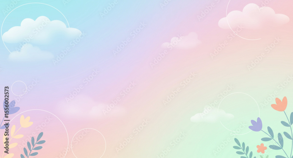 Pastel color and flower Pastel color and flower
