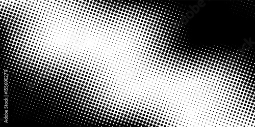 grunge Halftone white and black dots pattern and black gradient grunge texture background. Dotted line comic sport style vector illustration