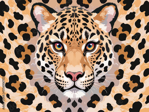 closeup fur leopard skin background texture seamless pattern wallpaper