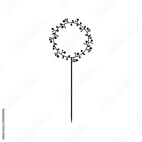 Happy Birthday Cake Topper  vector icon. Cake Topper illustration sign. Topper symbol. 