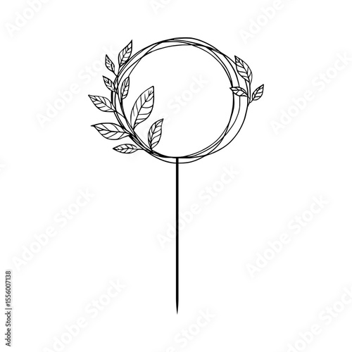 Happy Birthday Cake Topper  vector icon. Cake Topper illustration sign. Topper symbol. 