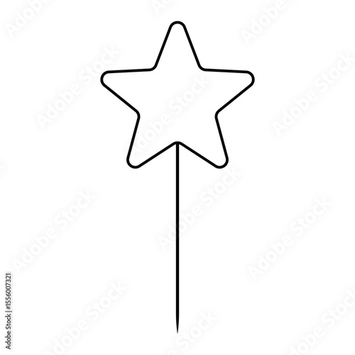 Happy Birthday Cake Topper  vector icon. Cake Topper illustration sign. Topper symbol. 