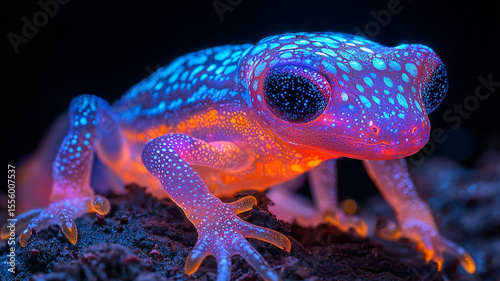 colorful chameleon frog