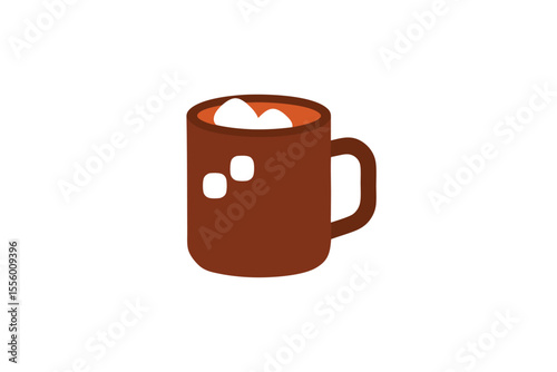 Hot Cocoa Mug with Marshmallows Icon Simple icon