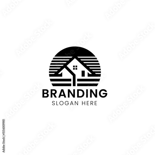Iconic real estate home logo.