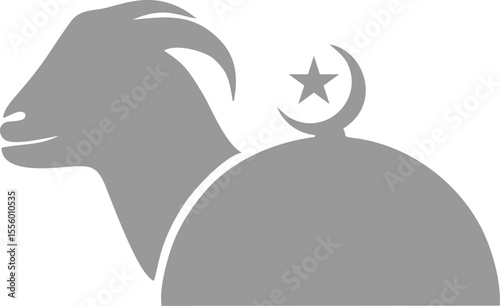 Illustration of Eid al-Fitr and Eid al-Adha icons, with transparent background suitable for design needs