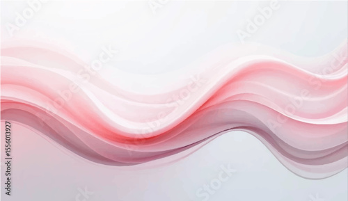 Soft pink abstract wave background with flowing lines and light artistic design