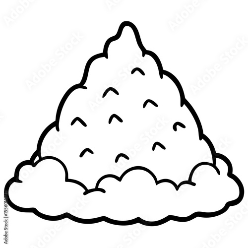 Snow Pile icon vector