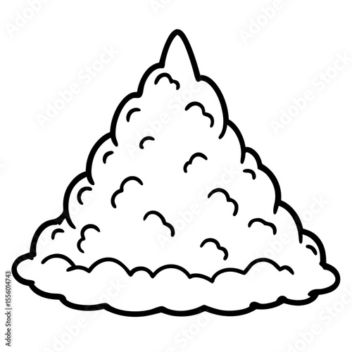 Snow Pile icon vector