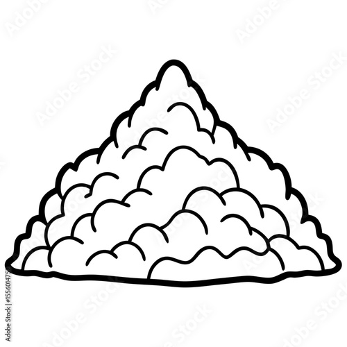 Snow Pile icon vector