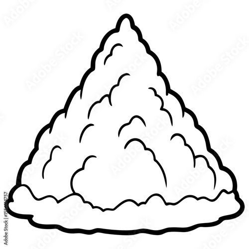 Snow Pile icon vector