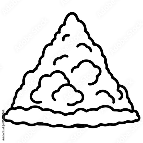 Snow Pile icon vector