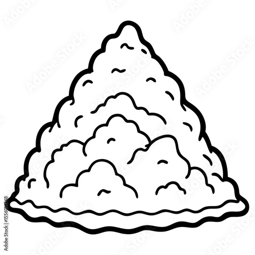 Snow Pile icon vector