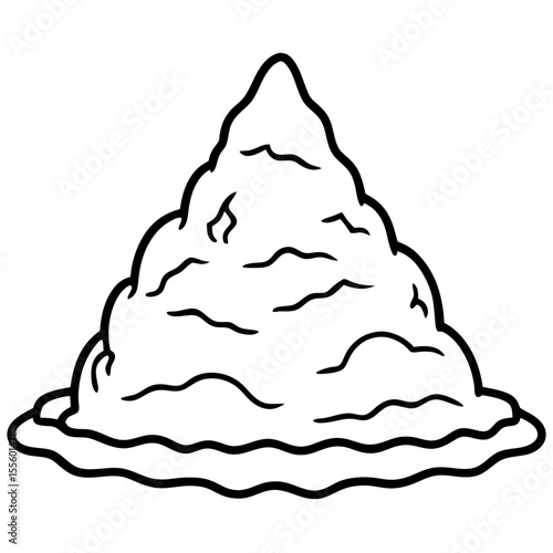 Snow Pile icon vector
