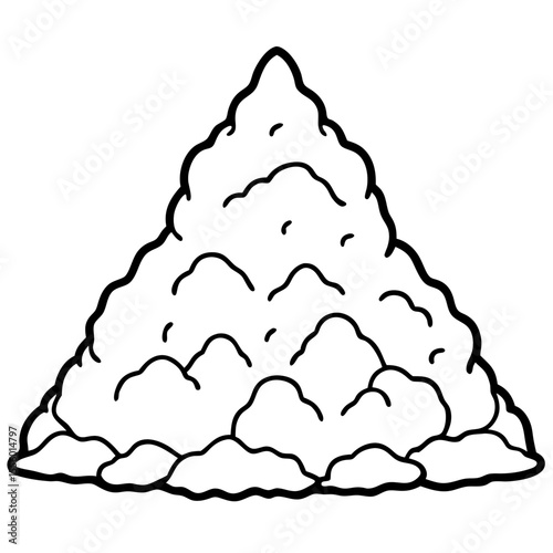 Snow Pile icon vector