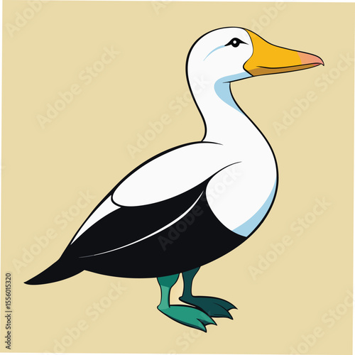 vector illustration of a goose