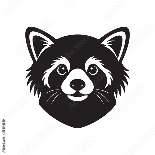 Animal faces collection featuring panda, red panda, raccoon, and lemur for nature inspired designs