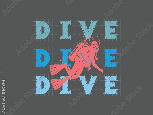 Dive t shirt design minimalist scuba diving tee for ocean explorers