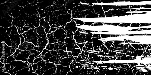 black white brush pattern car sticker banner abstract sporty lines black white color combination grunge brush pattern modern racing motorsport design. vector illustration.modern.